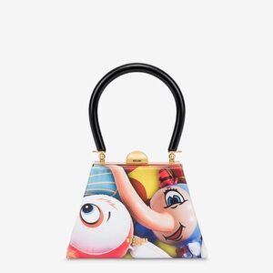 Moschino Inflatable Animals trapeze kiss lock hand crossbody bag NEW